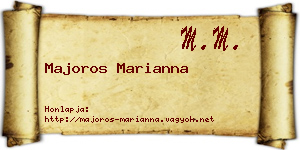 Majoros Marianna névjegykártya